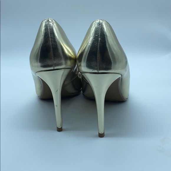Pure Navy Gold Pumps Size 10M - Picture 3 of 5